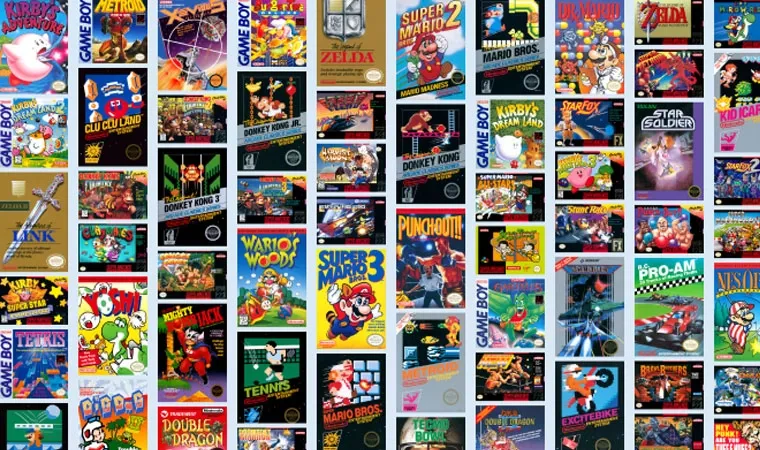 Imagem com mais de 50 jogos clássicos do serviço Nintendo Switch Online