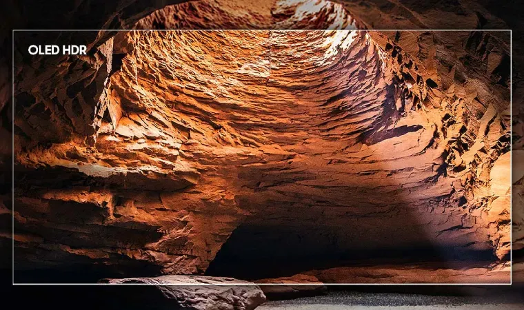 Imagem ilustra painel OLED da TV Samsung com tecnologia HDR