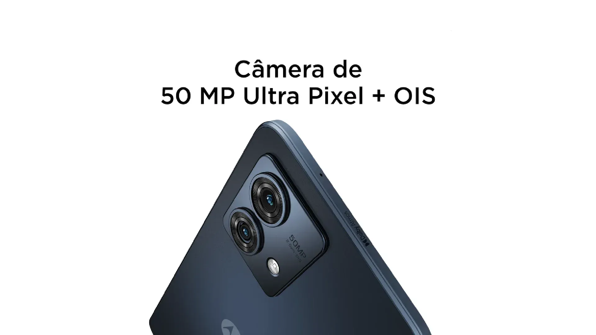 Imagem mostra detalhes das câmeras de um Moto G84