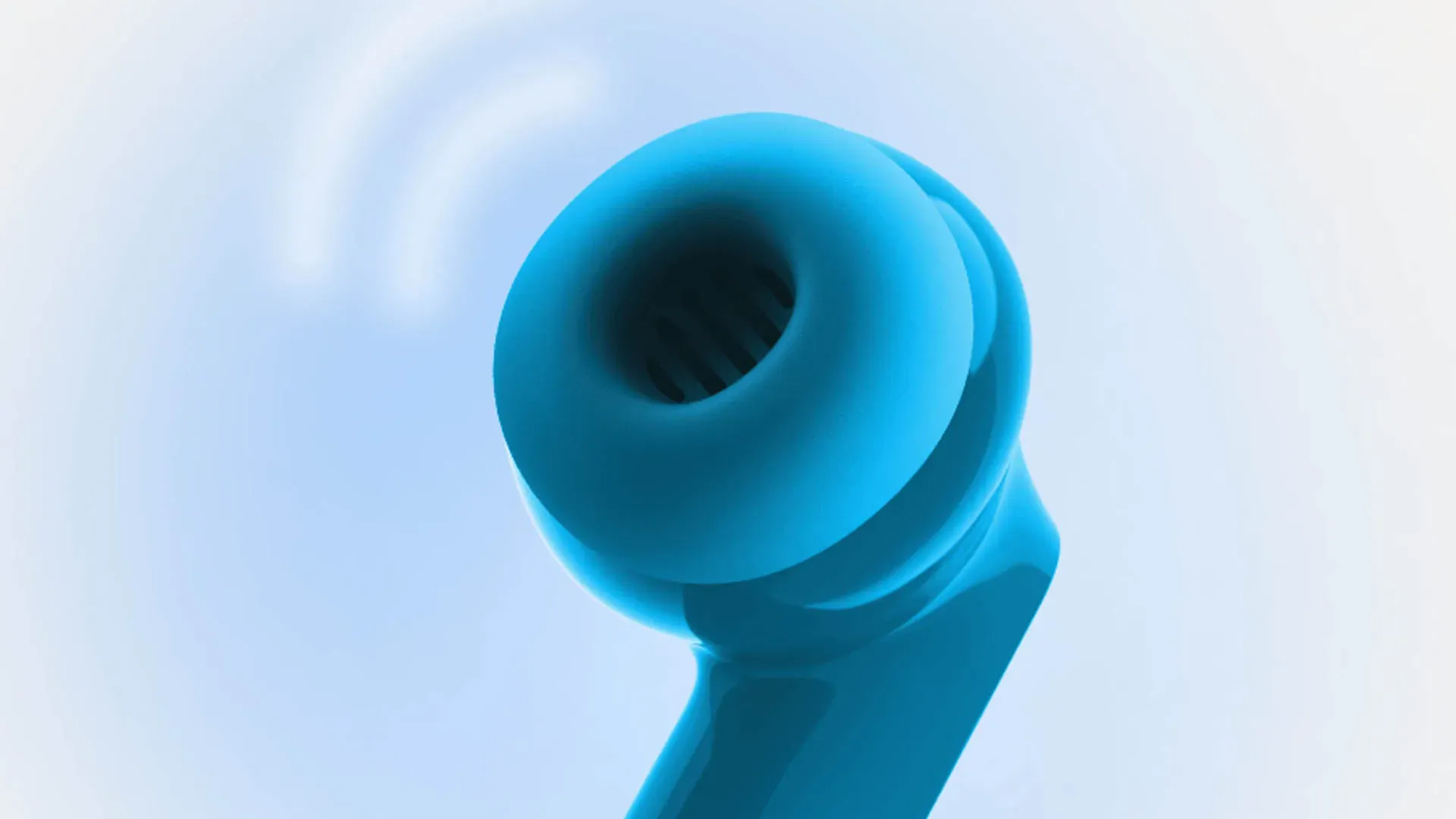 Imagem do detalhe do alto-falante interno do Moto Buds Bass na cor azul, destacando o driver de 12,4 mm.