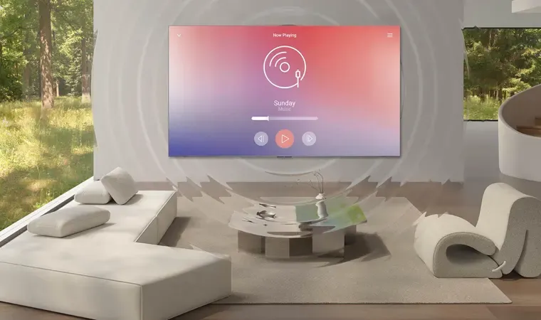 Imagem ilustra capacidade sonora da Smart TV TCL 85C8K