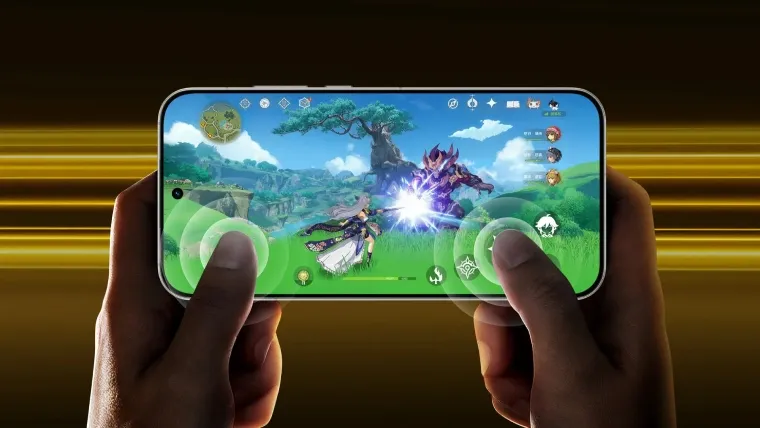 Imagem do realme GT 8 Pro rodando um jogo pesado em tela cheia