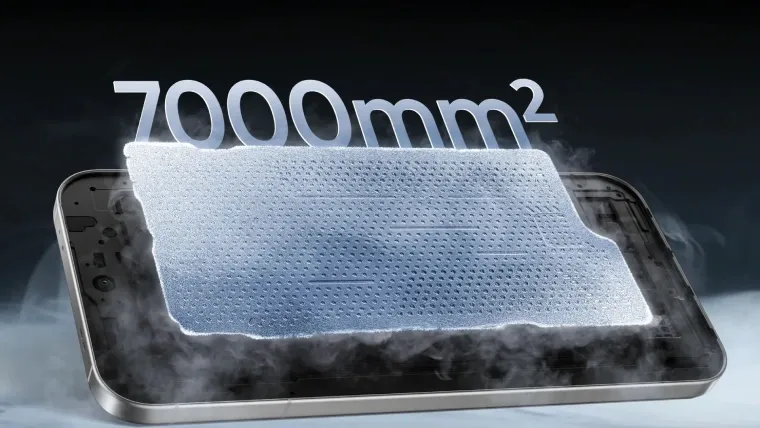 magem ilustrativa do sistema de resfriamento interno do realme GT 8 Pro