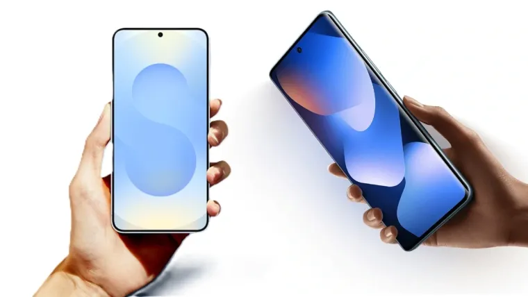 Telas dos dois celulares na mão de usuários, um em cada ponta