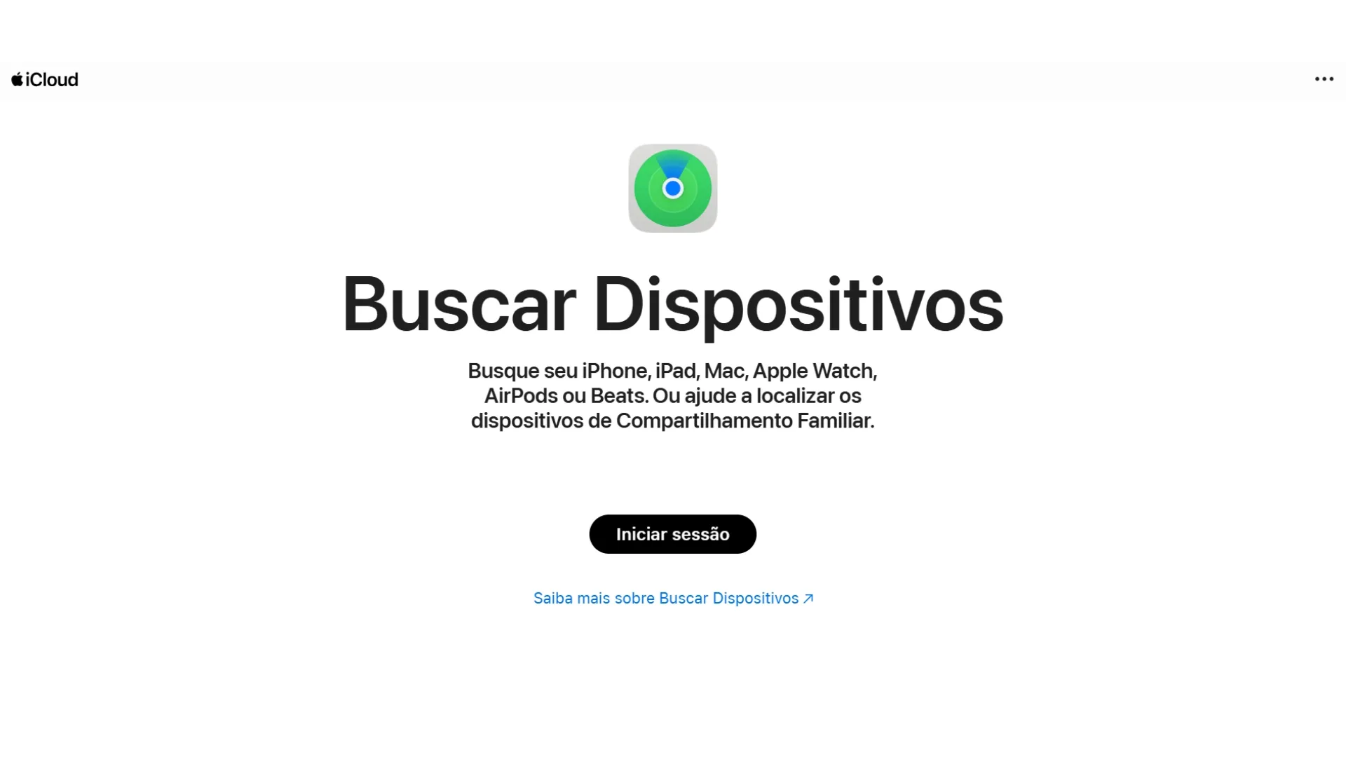 Print de tela de desktop mostrando a página do Buscar