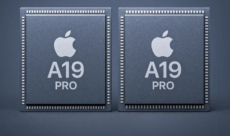 Imagem mostra dois chipsets A19 Pro da Apple