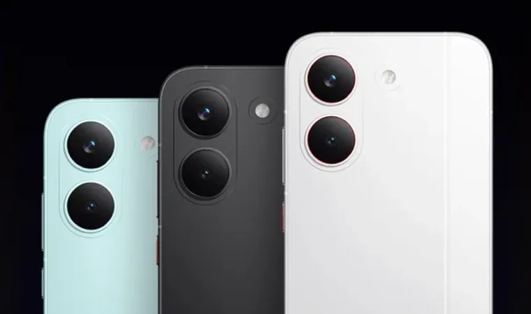 Três smartphones Poco X8 Pro em cores verde, preto e branco, mostrando câmeras duplas verticais e acabamento moderno