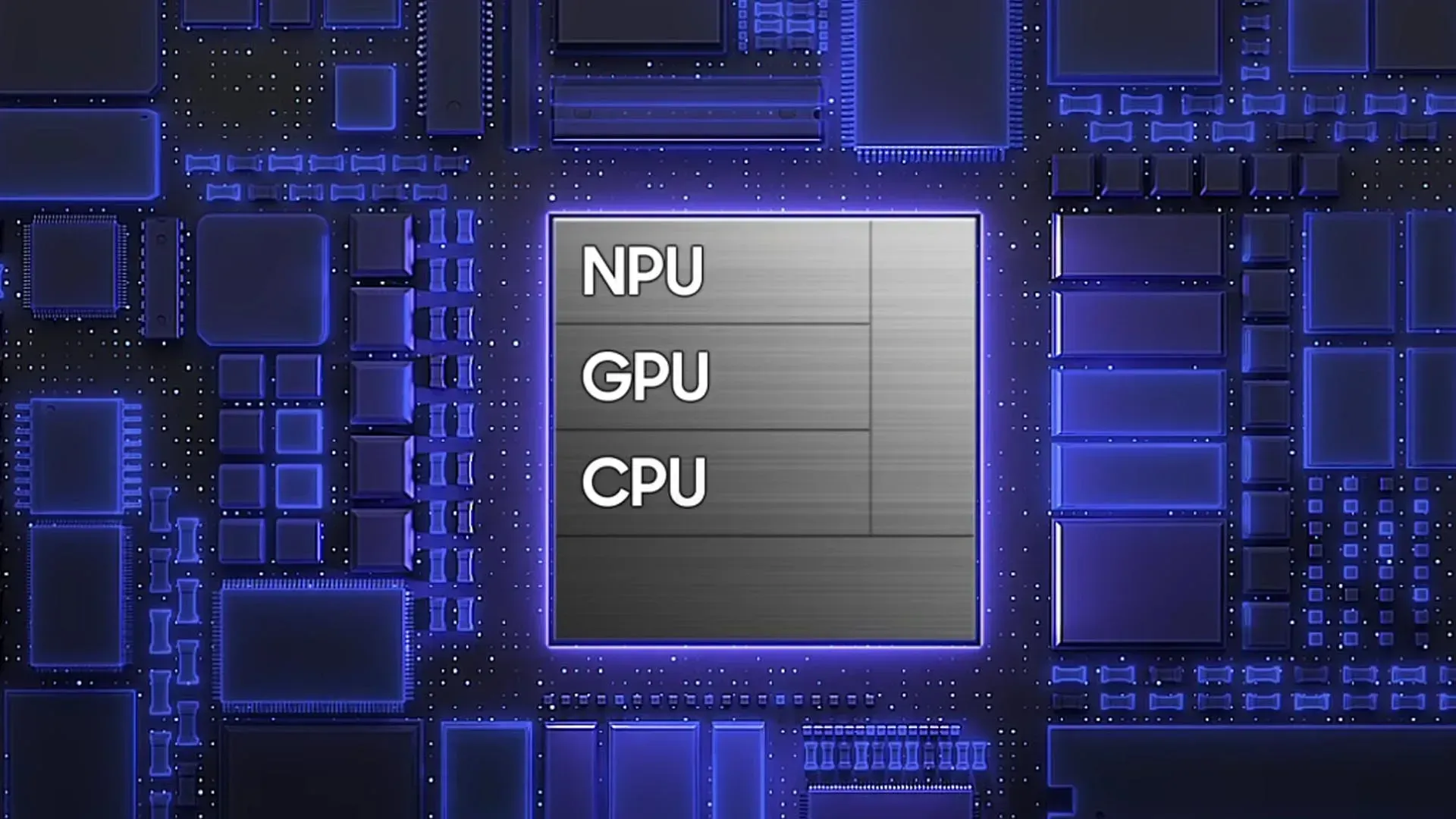 Imagem mostra detalhes de um processador do celular Samsung