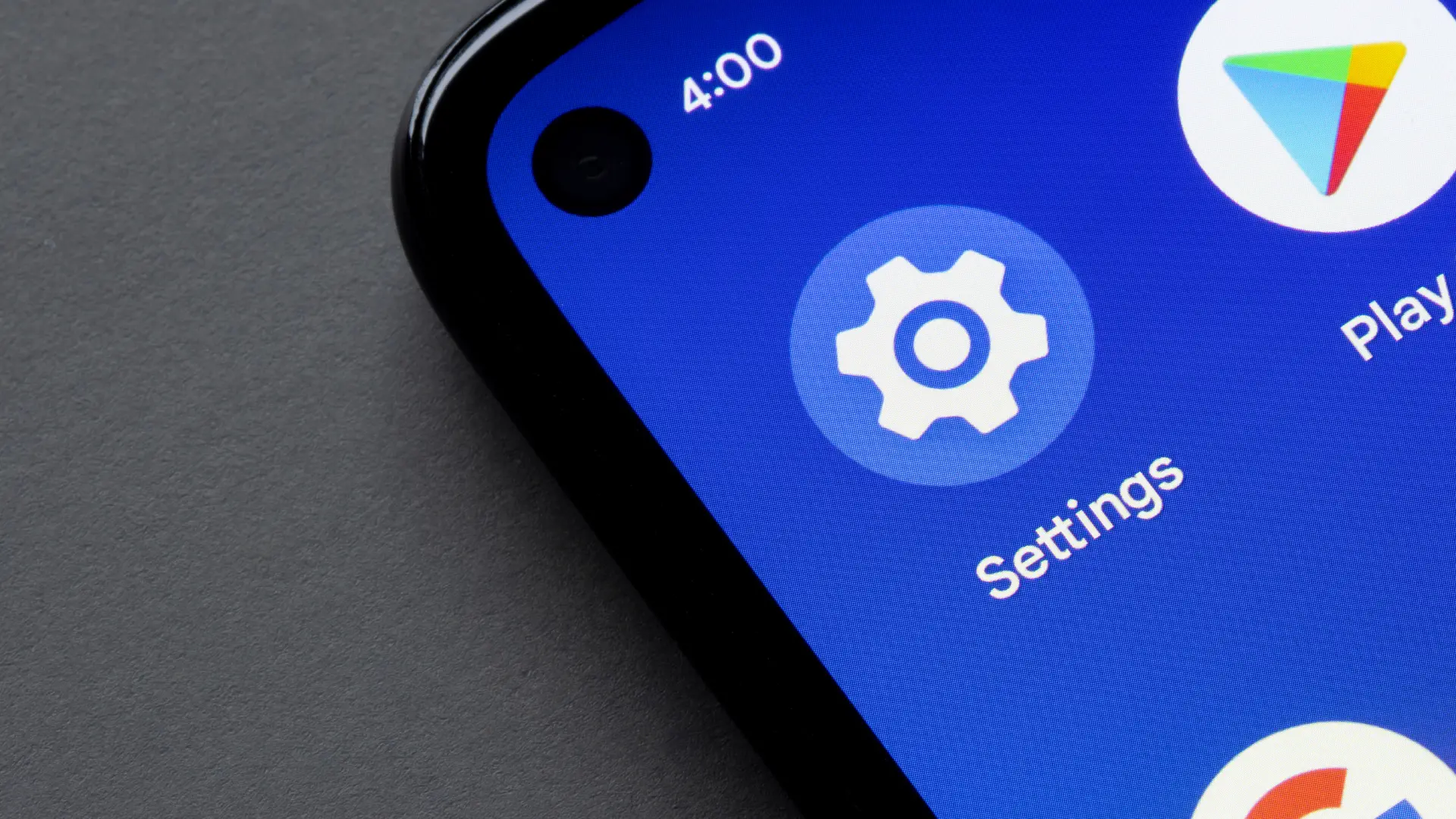 Imagem mostra o ícone de configurações de um celular AndroidImagem mostra o ícone de configurações de um celular Android