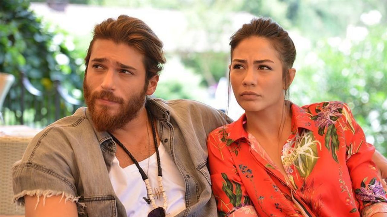 Sanem e Can em cena romântica da novela turca A Sonhadora