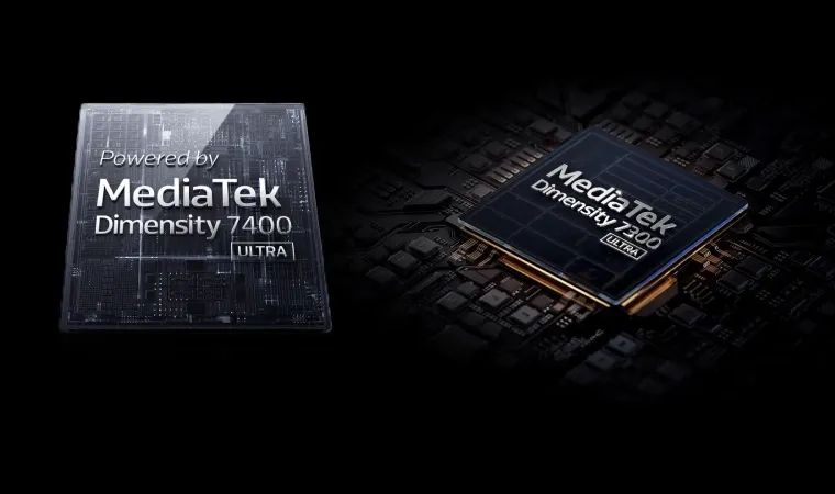 Chips MediaTek Dimensity 7400 Ultra e 7300 Ultra sobre placa de circuito 