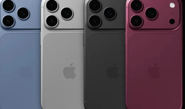 iPhones coloridos estão lado a lado na horizontal