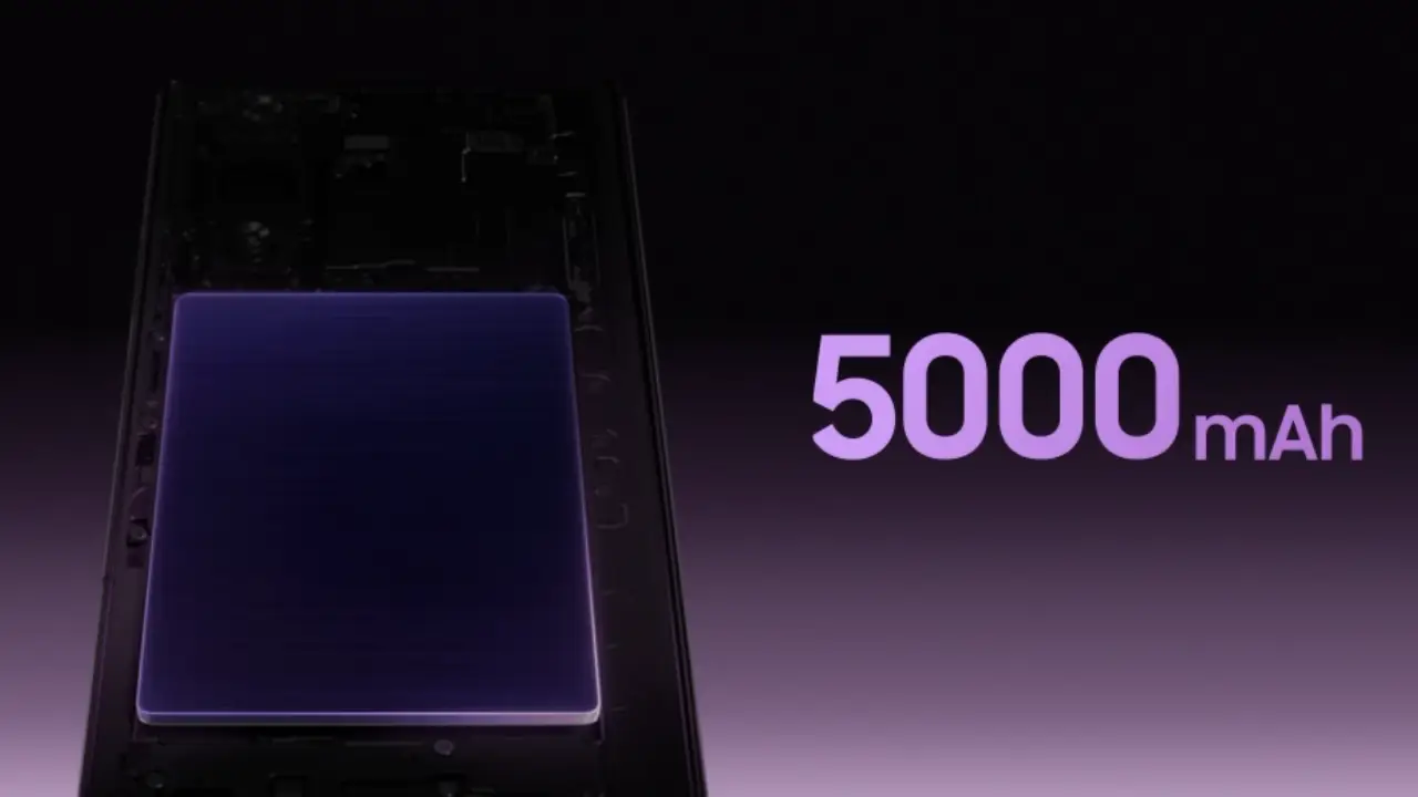 Imagem exibindo informação de 500mAh de bateria para o Galaxy Z Fold8 Ultra