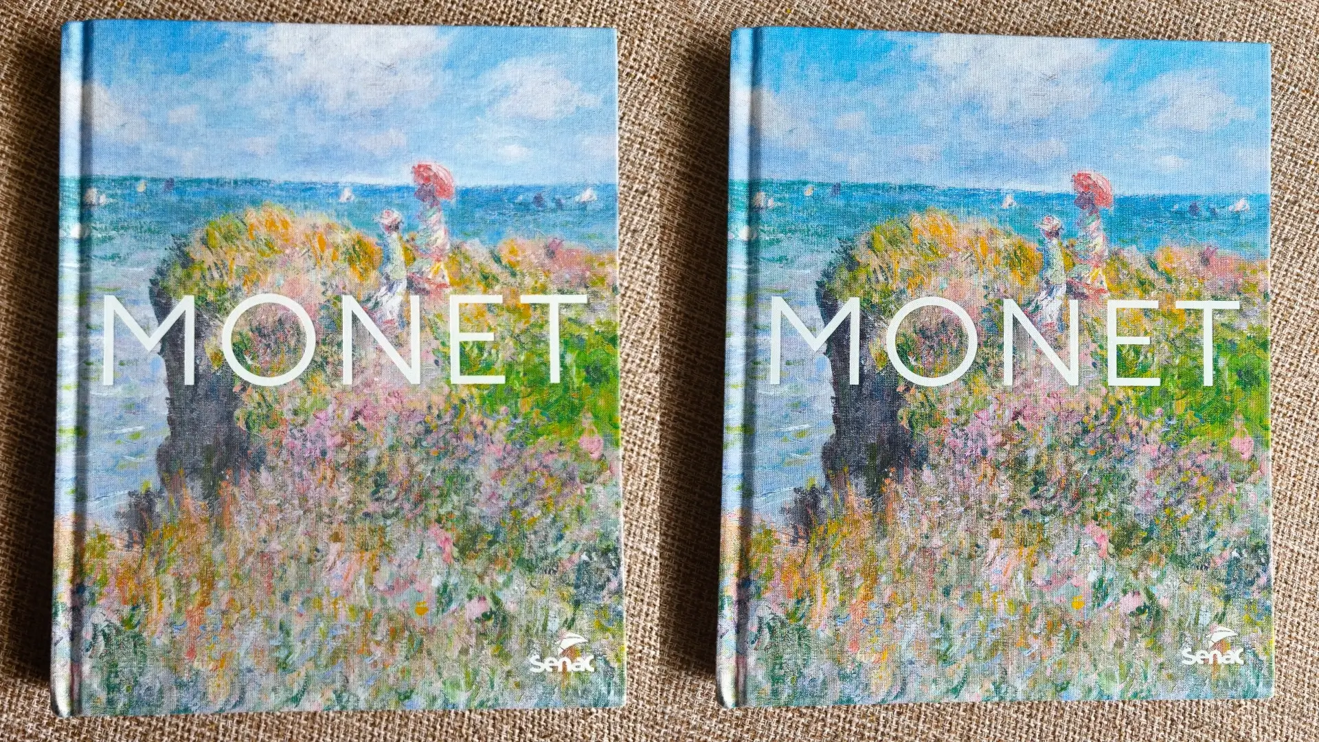 Comparação entre os modos "Leica Autêntico" e "Leica Vibrante" do Xiaomi 17T com livro ilustrado "Monet"