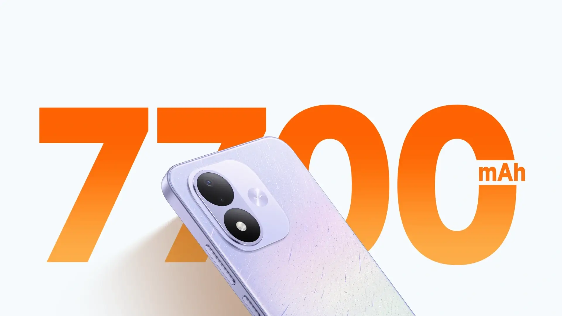 Imagem promocional do Redmi Note 17 5G, com "7700 mAh" em letras garrafais, atrás do modelo