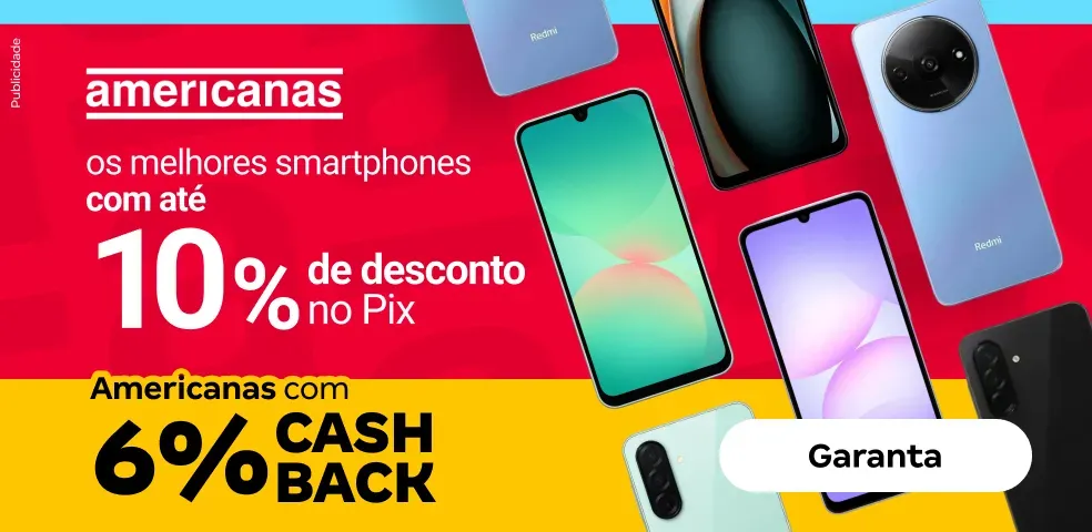 AMERICANAS - 6% DE CASHBACK - 19/03
