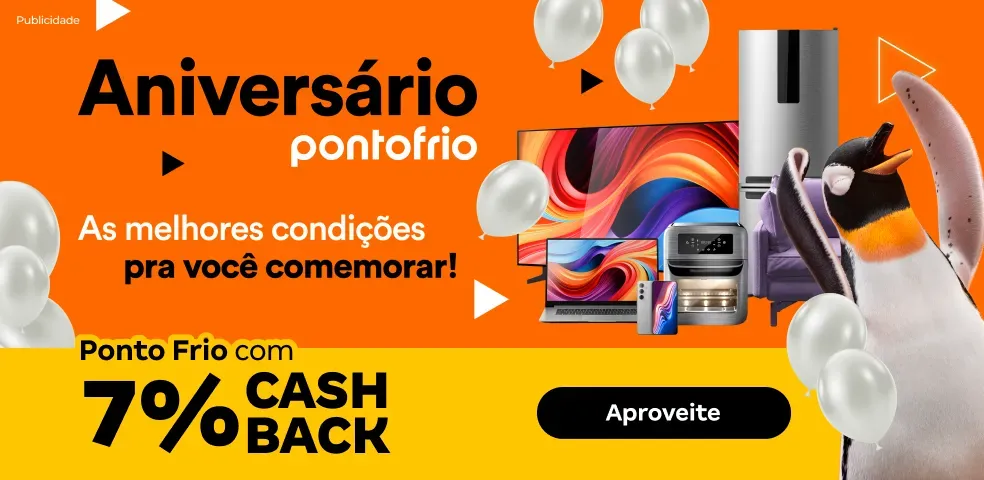 PONTOFRIO - 7% DE CASHBACK! - 08/04