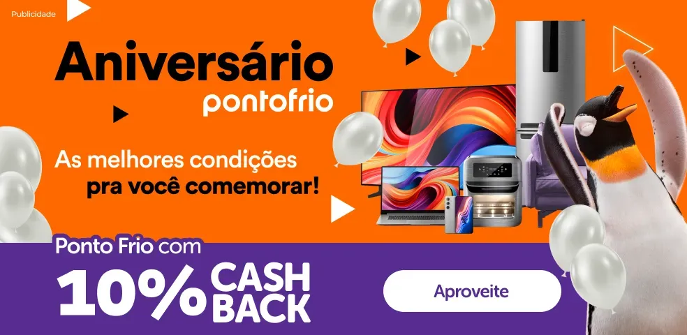 PONTOFRIO - 10% DE CASHBACK! - 22/04