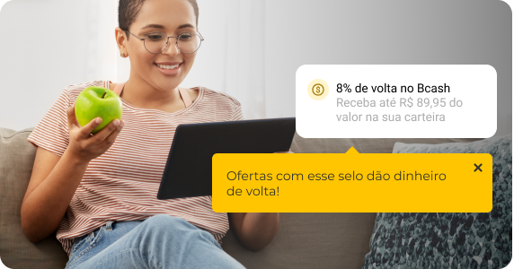 Menor preço e cashback só no Buscapé
