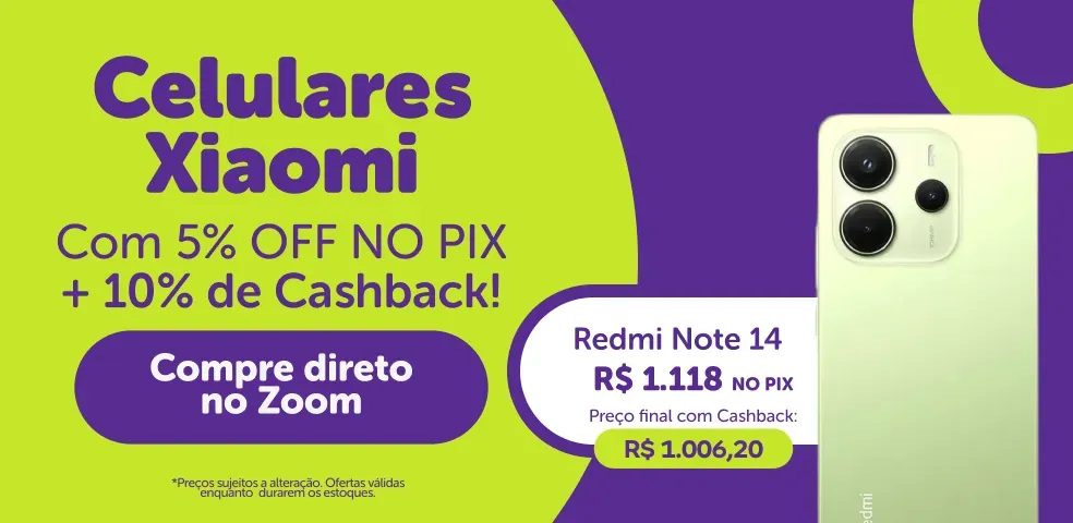 SUPERDIG MKP - CELULARES XIAOMI COM 10% DE CASHBACK!