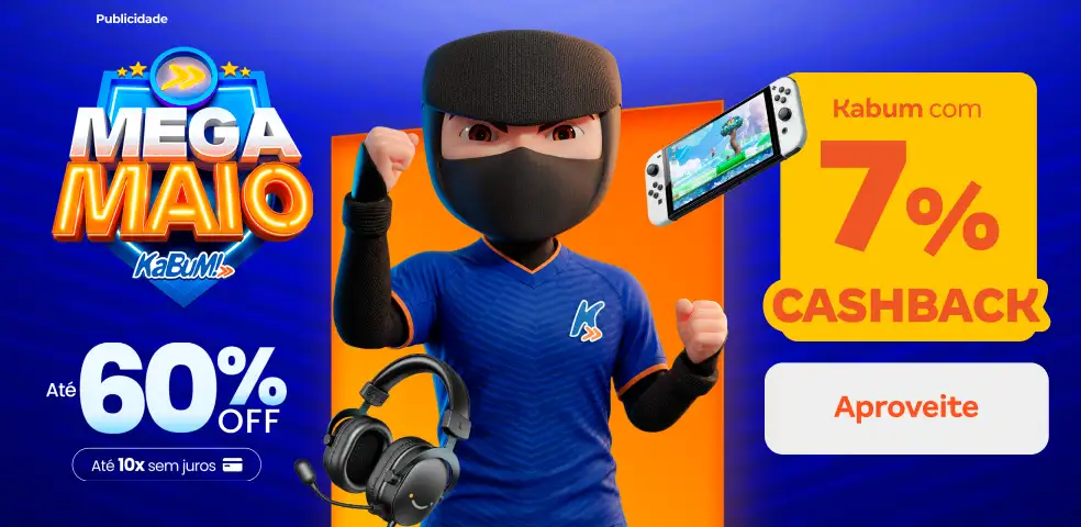 KABUM! - 7% DE CASHBACK! - 12/05