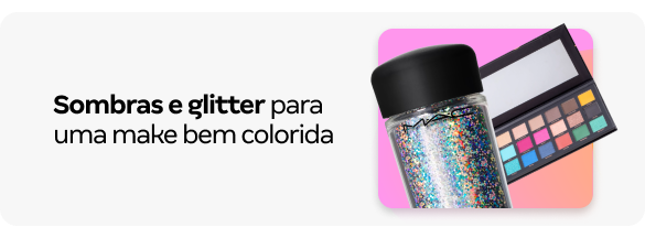 Sombras e glitter para uma make bem colorida