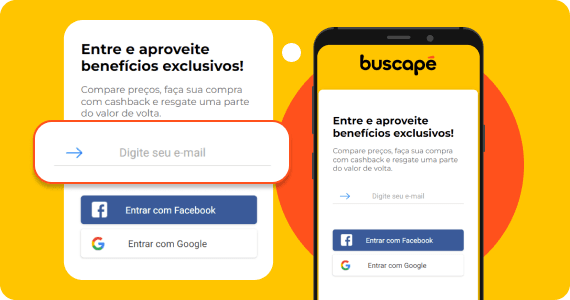 Primeiro, faça uma conta no site ou app do Buscapé