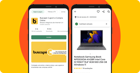 Pelo app do Buscapé