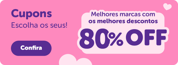 Melhores marcas com os melhores descontos, com até 80%OFF!