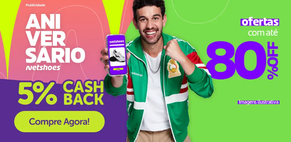 NETSHOES - 5% DE CASHBACK! - 12/03