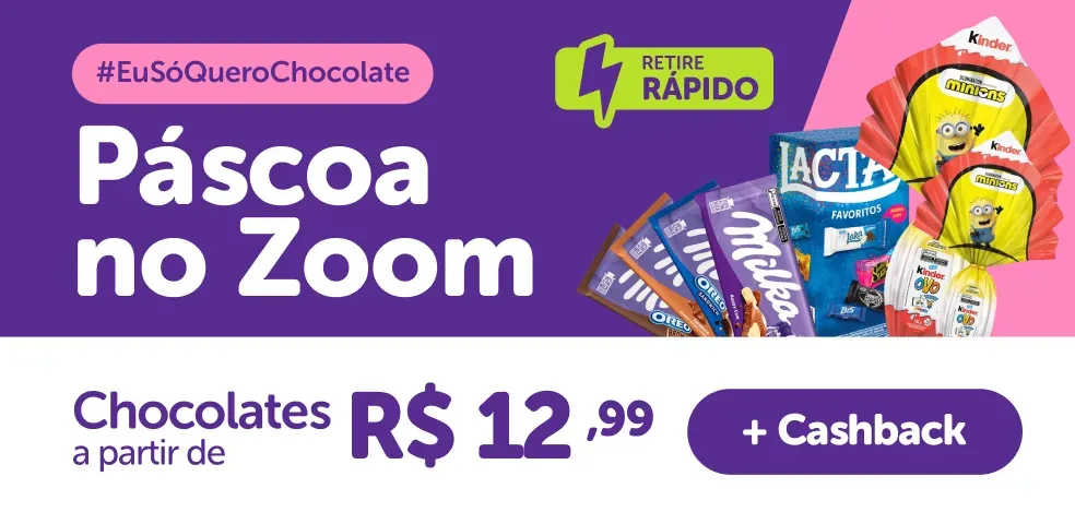 ZOOM - PASCOA COM MENOR PREÇO + CASHBACK! - 31 a 05/06