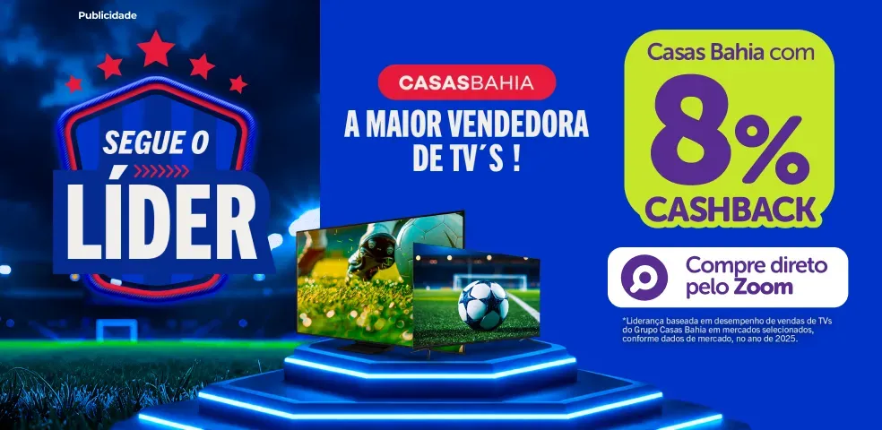 CASAS BAHIA MKP - É HORA DE ECONOMIZAR COM 8% DE CASHBACK! - 11 a 12/05