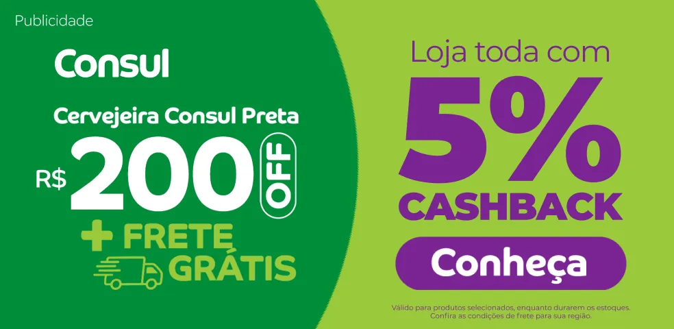 CONSUL - OFERTAS COM ATÉ 5% DE CASHBACK