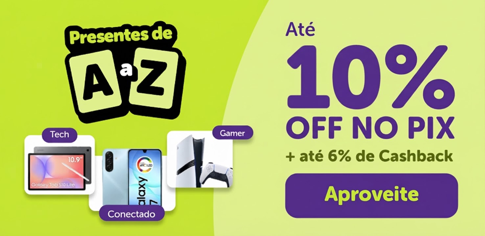 ZOOM - DIA DAS CRIANÇAS COM ATÉ 10% NO PIX + ATÉ 6% DE CASHBACK! - 01 a 12/10