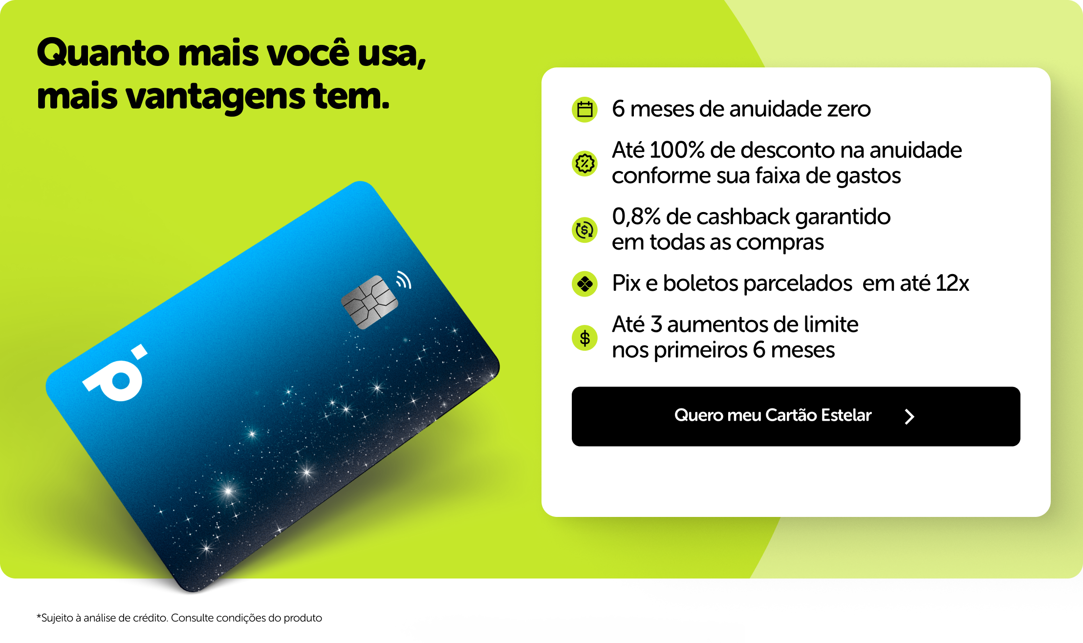 Conta digital gratuita com limite especial no cartão