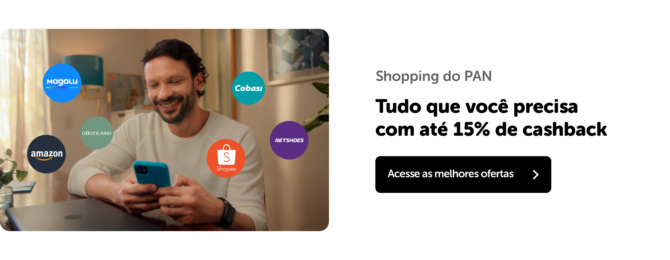 Compre no app e ganhe cashback nas melhores lojas