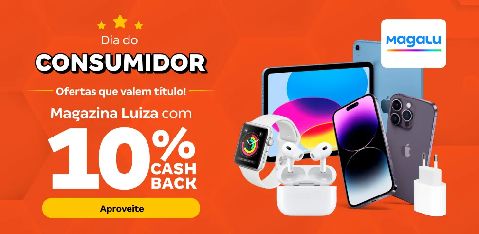 MAGALU - 10% DE CASHBACK! - 15/03