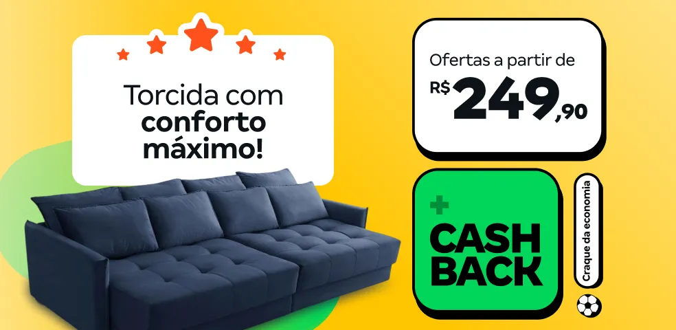 BUSCAPE - SELEÇÃO DE SOFÁ + CASHBACK! 
