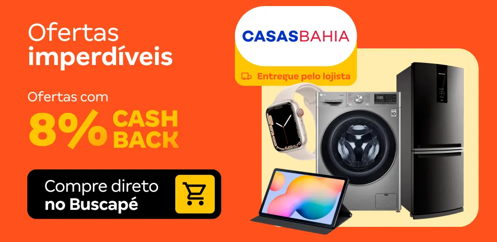 CASAS BAHIA MKP - É HORA DE ECONOMIZAR COM 8% DE CASHBACK! - 11 e 12/07