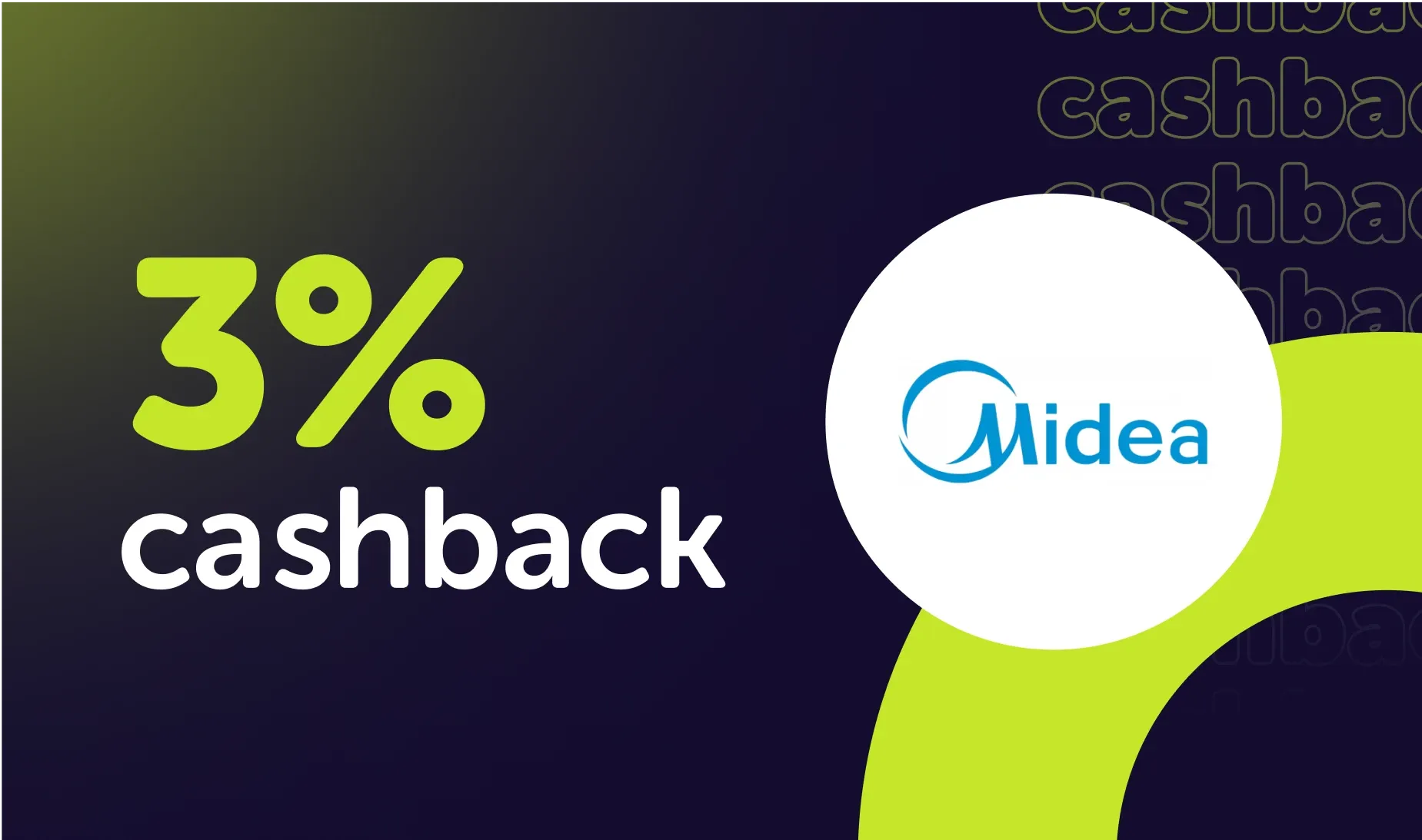 Midea Store com cashback?