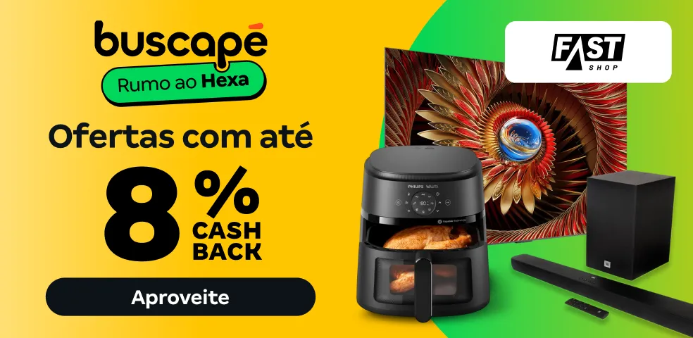 FASTSHOP - ATÉ 8% DE CASHBACK! - 13 a 14/04