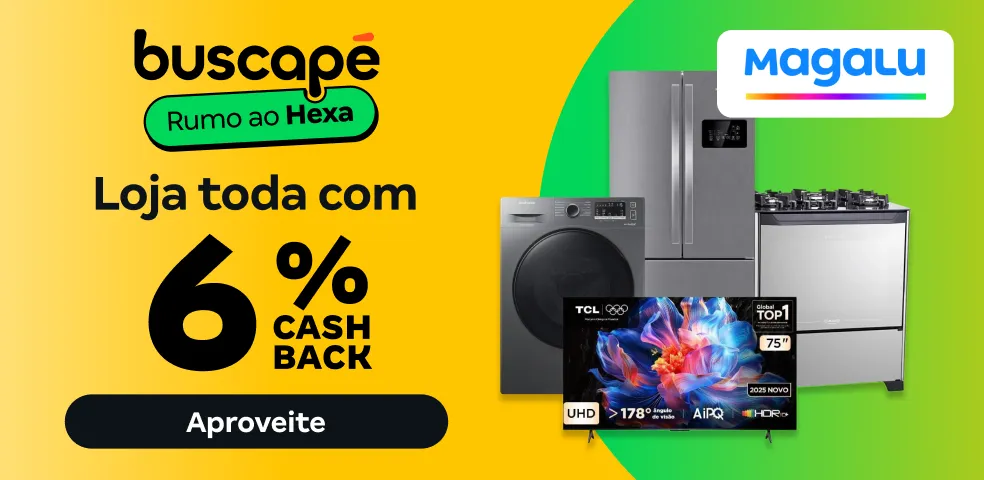 MAGALU - 6% DE CASHBACK! - 15/04