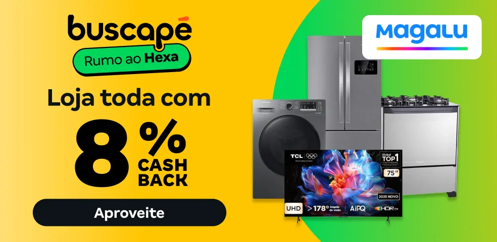 MAGALU - 8% DE CASHBACK! - 13/04