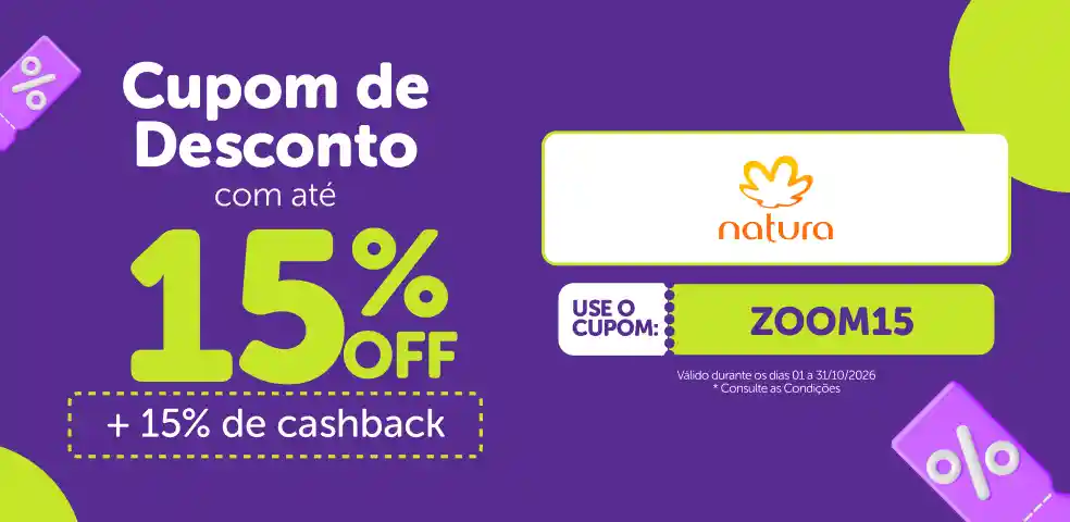 NATURA - 15% DE CASHBACK - 11 a 12/10