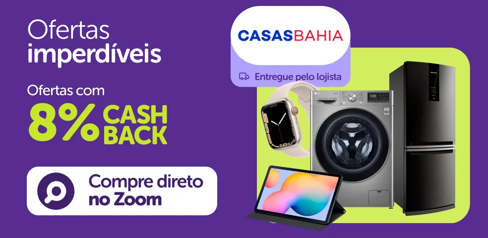 CASAS BAHIA MKP - É HORA DE ECONOMIZAR COM 8% DE CASHBACK! - 11 e 12/07