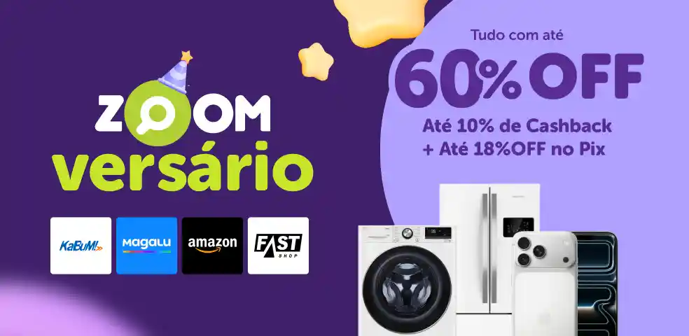 ZOOMVERSARIO - ATÉ 60%OFF, ATÉ 18% OFF NO PIX E ATÉ 10% DE CASHBACK! - 01 a 30/09